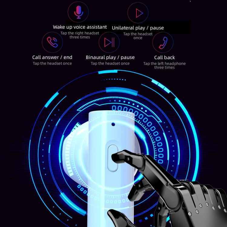 Écouteurs intra-auriculaires sans fil Bluetooth 5.0 TWS tactiles AIR6 Pro avec boîtier de chargement